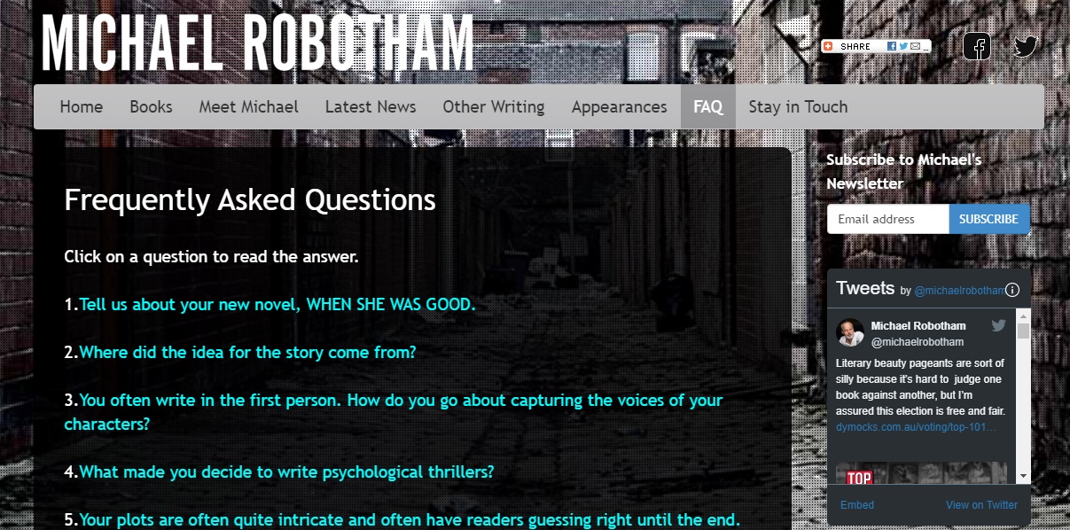 Michael Robotham Question And Answer Interview